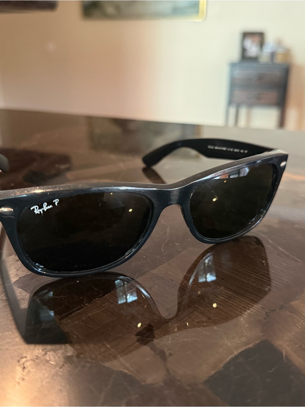 Ray-Ban RB2132 Black Polarized Wayfarer Sunglasses - Men’s Classic Style